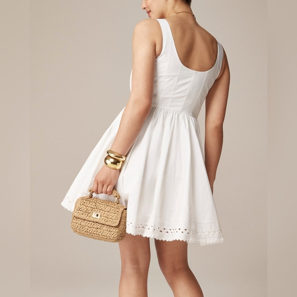 J. Crew Women’s Fit-and-flare mini dress with rickrack trim